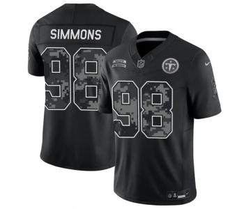 Men's Tennessee Titans #98 Jeffery Simmons Black F.U.S.E. 2026 Salute to Service Limited Football Stitched Jersey