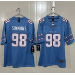 Men's Tennessee Titans #98 Jeffery Simmons Light Blue 2026 F.U.S.E. Vapor Limited Football Stitched Jersey Men's Tennessee Titans #98 Jeffery Simmons Light Blue 2026 F.U.S.E. Vapor Limited Football Stitched Jersey