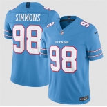 Men's Tennessee Titans #98 Jeffery Simmons Light Blue 2026 F.U.S.E. Vapor Limited Stitched Football Jersey