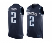 Nike Tennessee Titans #2 Derrick Henry Navy Blue Alternate Men's Stitched NFL Limited Tank Top Jersey