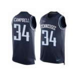 Nike Tennessee Titans #34 Earl Campbell Navy Blue Alternate Men's Stitched NFL Limited Tank Top Jersey
