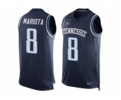 Nike Tennessee Titans #8 Marcus Mariota Navy Blue Alternate Men's Stitched NFL Limited Tank Top Jersey