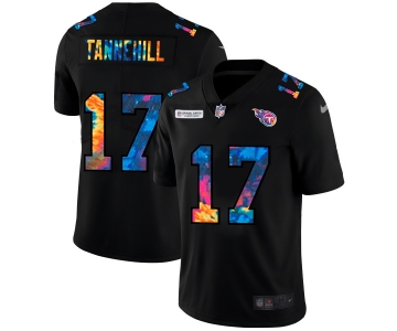 Tennessee Titans #17 Ryan Tannehill Men's Nike Multi-Color Black 2020 NFL Crucial Catch Vapor Untouchable Limited Jersey