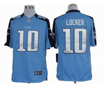 nike nfl jerseys tennessee titans #10 jake locker lt.blue[nike limited]