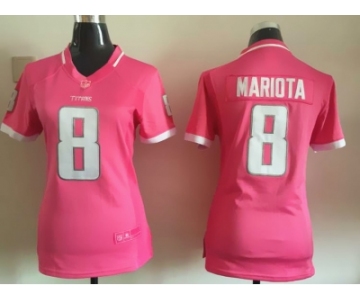 2015 Women Nike Tennessee Titans #8 Marcus Mariota pink jerseys