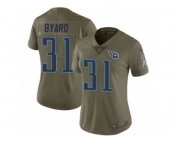 Women Nike Tennessee Titans #31 Kevin Byard Limited Olive 2017 Salute to Service NFL Jersey