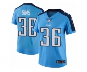 Women Nike Tennessee Titans #36 LeShaun Sims Light Blue Team Color Vapor Untouchable Limited Player NFL Jersey