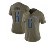 Women Nike Tennessee Titans #6 Brett Kern Olive Stitched NFL Limited 2017 Salute to Service Jersey