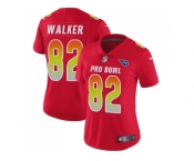Women Nike Tennessee Titans #82 Delanie Walker Red Stitched NFL Limited AFC 2018 Pro Bowl Jersey