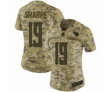 Women's Nike Tennessee Titans #19 Tajae Sharpe Limited Camo 2018 Salute to Service NFL Jersey