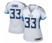 Women's Nike Tennessee Titans #33 Dion Lewis Game White NFL Jersey