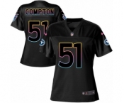 Women's Nike Tennessee Titans #51 Will Compton Game Black Fashion NFL Jersey