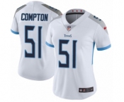 Women's Nike Tennessee Titans #51 Will Compton White Vapor Untouchable Elite Player NFL Jersey