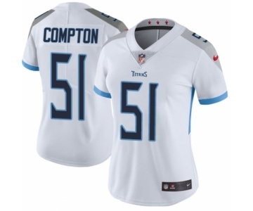 Women's Nike Tennessee Titans #51 Will Compton White Vapor Untouchable Elite Player NFL Jersey