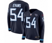 Women's Nike Tennessee Titans #54 Rashaan Evans Limited Navy Blue Therma Long Sleeve NFL Jersey