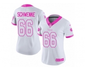 Women's Nike Tennessee Titans #66 Brian Schwenke Limited White Pink Rush Fashion NFL Jersey