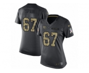 Women's Nike Tennessee Titans #67 Quinton Spain Limited Black 2016 Salute to Service NFL Jersey