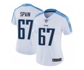 Women's Nike Tennessee Titans #67 Quinton Spain Vapor Untouchable Limited White NFL Jersey