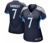 Women's Nike Tennessee Titans #7 Blaine Gabbert Game Navy Blue Team Color NFL Jersey