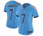Women's Nike Tennessee Titans #7 Blaine Gabbert Light Blue Alternate Vapor Untouchable Limited Player NFL Jersey
