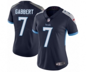 Women's Nike Tennessee Titans #7 Blaine Gabbert Navy Blue Team Color Vapor Untouchable Elite Player NFL Jersey