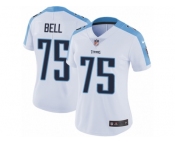 Women's Nike Tennessee Titans #75 Byron Bell Vapor Untouchable Limited White NFL Jersey