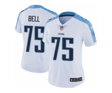 Women's Nike Tennessee Titans #75 Byron Bell Vapor Untouchable Limited White NFL Jersey