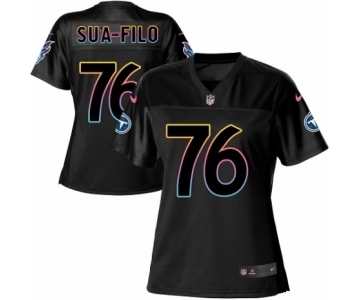 Women's Nike Tennessee Titans #76 Xavier Su'a-Filo Game Black Fashion NFL Jersey