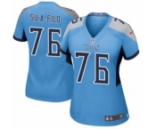 Women's Nike Tennessee Titans #76 Xavier Su'a-Filo Game Light Blue Alternate NFL Jersey