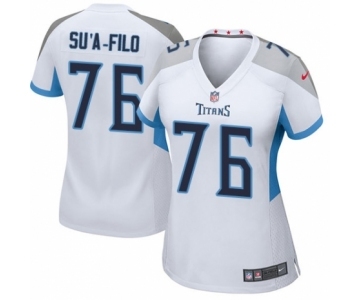 Women's Nike Tennessee Titans #76 Xavier Su'a-Filo Game White NFL Jersey
