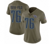 Women's Nike Tennessee Titans #76 Xavier Su'a-Filo Limited Olive 2017 Salute to Service NFL Jersey
