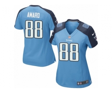 Women's Nike Tennessee Titans #88 Jace Amaro Game Light Blue Team Color NFL Jersey