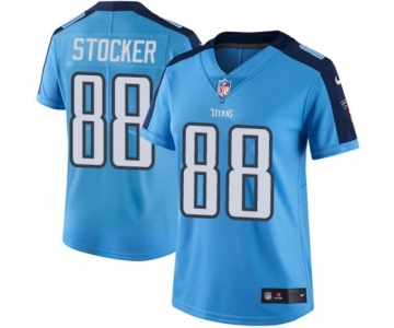 Women's Nike Tennessee Titans #88 Luke Stocker Limited Light Blue Rush Vapor Untouchable NFL Jersey