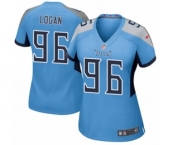 Women's Nike Tennessee Titans #96 Bennie Logan Game Light Blue Alternate NFL Jersey
