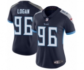 Women's Nike Tennessee Titans #96 Bennie Logan Navy Blue Team Color Vapor Untouchable Elite Player NFL Jersey