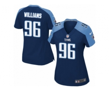 Women's Nike Tennessee Titans #96 Sylvester Williams Limited Navy Blue Alternate NFL Jersey