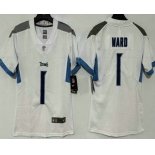 Women's Tennessee Titans #1 Cameron Ward Limited White Vapor Jersey