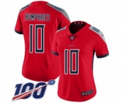 Women's Tennessee Titans #10 Adam Humphries Limited Red Inverted Legend 100th Season Football Jersey