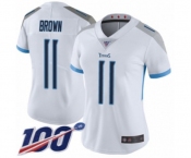 Women's Tennessee Titans #11 A.J. Brown White Vapor Untouchable Limited Player 100th Season Football Jersey