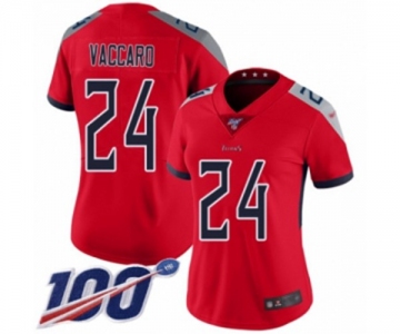 Women's Tennessee Titans #24 Kenny Vaccaro Limited Red Inverted Legend 100th Season Football Jersey