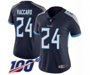 Women's Tennessee Titans #24 Kenny Vaccaro Navy Blue Team Color Vapor Untouchable Limited Player 100th Season Football Jersey
