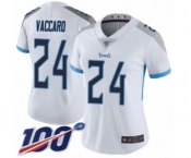 Women's Tennessee Titans #24 Kenny Vaccaro White Vapor Untouchable Limited Player 100th Season Football Jersey