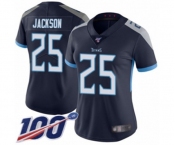 Women's Tennessee Titans #25 Adoree' Jackson Navy Blue Team Color Vapor Untouchable Limited Player 100th Season Football Jersey