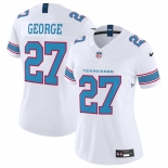 Women's Tennessee Titans #27 Eddie George White 2026 F.U.S.E. Vapor Limited Stitched Football Jersey Women's Tennessee Titans #27 Eddie George White 2026 F.U.S.E. Vapor Limited Stitched Football Jersey