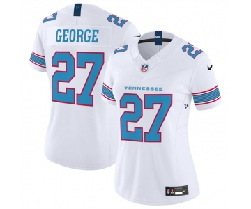 Women's Tennessee Titans #27 Eddie George White 2026 F.U.S.E. Vapor Limited Stitched Football Jersey