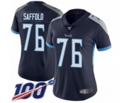 Women's Tennessee Titans #76 Rodger Saffold Navy Blue Team Color Vapor Untouchable Limited Player 100th Season Football Jersey