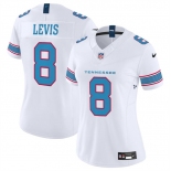 Women's Tennessee Titans #8 Will Levis White 2026 F.U.S.E. Vapor Limited Stitched Football Jersey