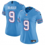 Women's Tennessee Titans #9 Steve McNair Light Blue 2026 F.U.S.E. Vapor Limited Stitched Football Jersey