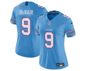 Women's Tennessee Titans #9 Steve McNair Light Blue 2026 F.U.S.E. Vapor Limited Stitched Football Jersey