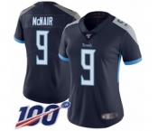 Women's Tennessee Titans #9 Steve McNair Navy Blue Team Color Vapor Untouchable Limited Player 100th Season Football Jersey